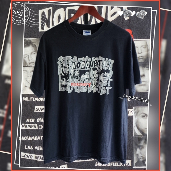 Vintage No Doubt 🎸 Tour Shirt Gwen Stefani 00s 2002 graphic t-shirt - Picture 1 of 12